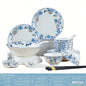 Blue And White Porcelain Tableware Set 18/28/56/30pcs Ceramics Dish Sets Full Set Luxury China Dinnerware Set For 4/6/10 Persons