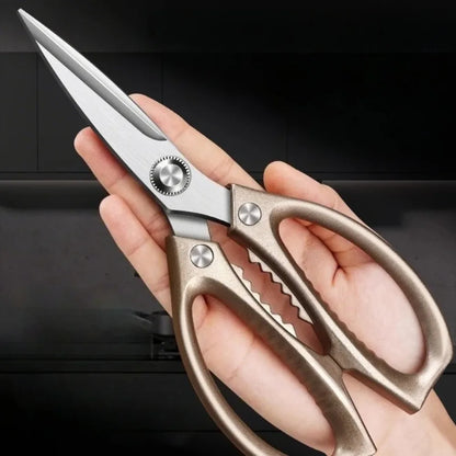 Japanese High-Carbon Steel Poultry Shears - Heavy Duty Kitchen Scissors for Chicken, Meat, Seafood & Bones