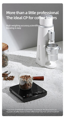 STARSEEKER EDGE Titanium Burr Coffee Grinder 48MM Espresso Burrs Stepless Fineness Adjustment Electric Coffee Grinders Black