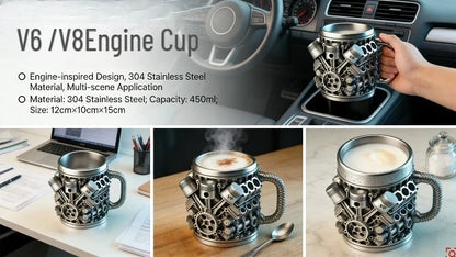JUSTINLAU 240/350ML 304 Stainless Steel Resin  Coffee Cup Hot Water Mug Tea Cup for Outdoors Eco-Friendly  in Stock Beer Mug