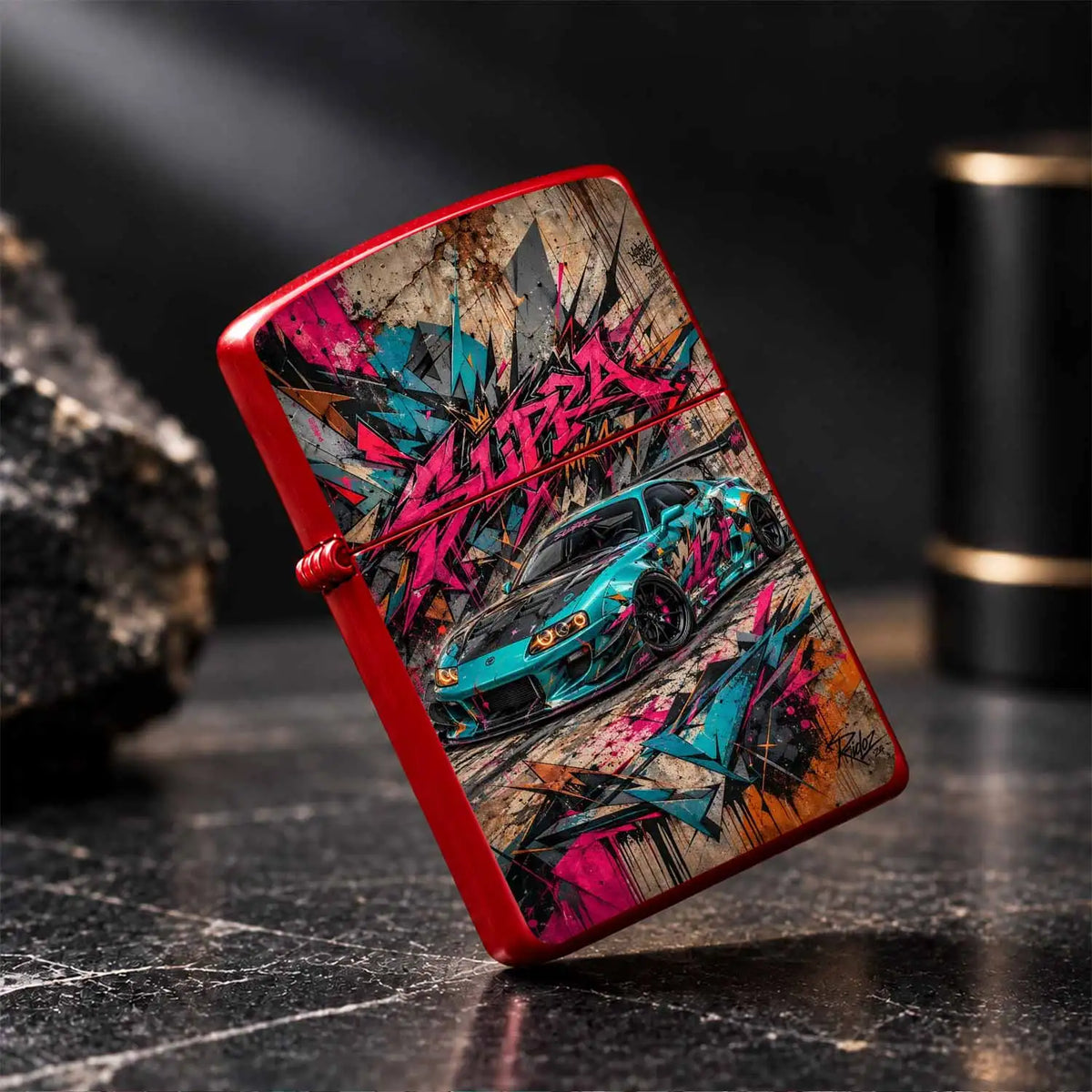 Trendy Graffiti Style Mk4 Themed Portable Lighter, Unique Street Art Coating Fashion Accessory, Ideal For Daily Carrying To Light Scented Candles, Outdoor Bonfires, Birthday Parties, Creative Practical Gift For Car Enthusiast