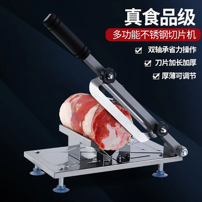 Stainless Steel Meat Slicer – Multi-Function Home Cutter for Beef Mutton Rolls, Frozen Meat Shredding Machine