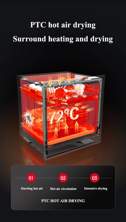 Kitchen Built in Dishwasher Machine Automatic Drawer Smart Dish Washer Dishwashers  for Home