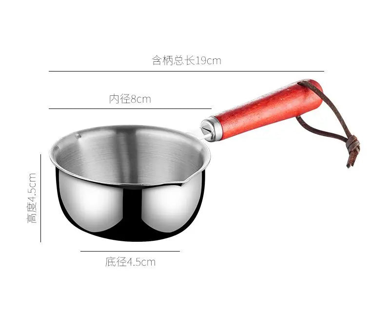 Mini Stainless Steel Hot Oil Pot Small Saucepan for Boiling Butter Melting Pot Butter Warmer Ideal for Various Cooking Tasks