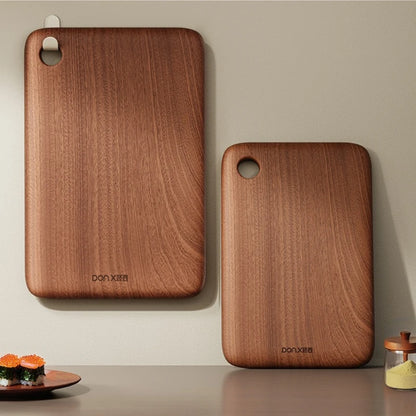 JUSTINLAU 4 Sizes Square Wood Cutting Board Ebony Household Antibacterial and Mildew Proof Fruit Meat Vegetables Chopping Board