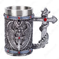 Norse Mythology Odin Thor Mug Tankard 304 Stainless Steel Resin 3D Retro Beer Stein Birthday God of War Lover Gift 600ml 20 oz