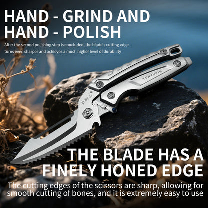 1 Pack Premium Heavy-Duty Multi-Function Kitchen Scissors - Ultra-Sharp 304 Stainless Steel Blades, Forged Construction, Right-H