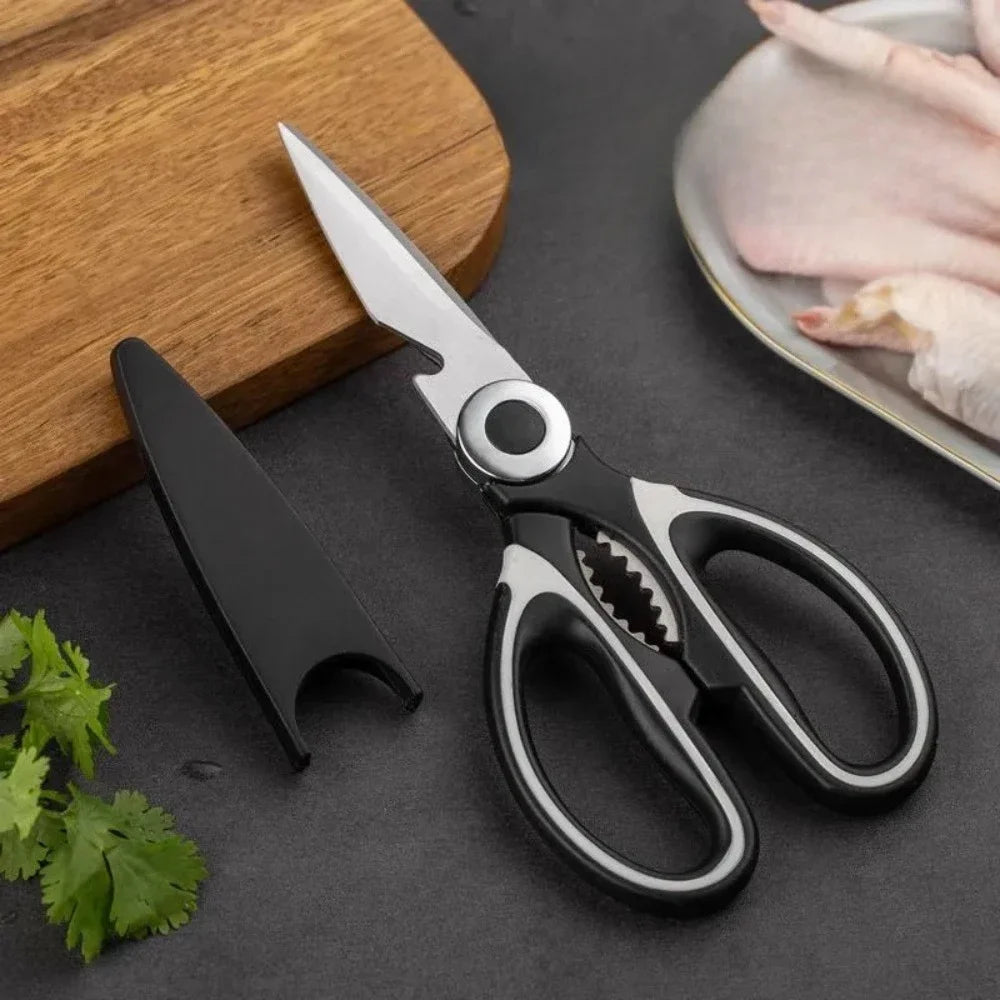 Kitchen Scissors Household Cut Vegetables Roast Broiler Scissors Stainless Steel Scissors