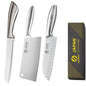 WXCOO All Steel Kitchen Knife Set Bread Cutting Professional 7inch Santoku Meat Cleaver Boning Knife Kitchen Accessories