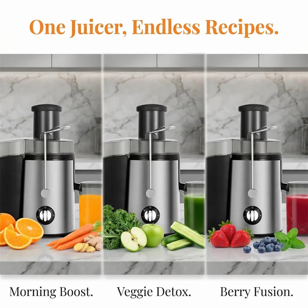 Strong Power Fruit Juicer 800W Centrifugal Juicer Easy To Clean Juice Extractor for Fruits Vegetables Portable Juicer Machine