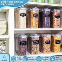 Cereal Containers Storage Set of 2/3/4  （2.5L 84oz）, Airtight Food Storage Containers for Kitchen & Pantry Organization, Cereal