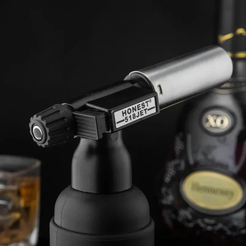 HONEST 1800° Super Large Flame High Temperature Welding Gun Butane Gas Spitfire Gun Lighter Outdoor BBQ Kitchen Cigar Lighters