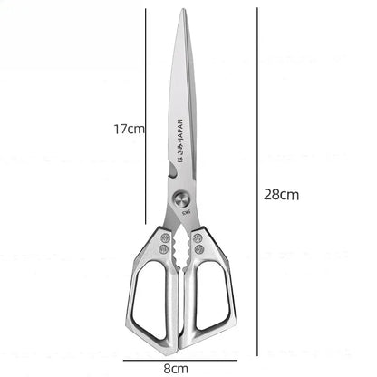 Extended Stainless Steel Kitchen Scissors Heavy-duty Barbecue Scissors Steak Shears,Multi-purpose Chicken Bone Scissors