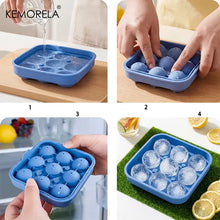 9-Hole Silicone Soccer Ball Cube of Ice Tray with Lid Round Ice Ball Mold for Whiskey for Home Bars And Sports-Themed Parties