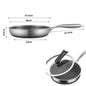 LMETJMA Stainless Steel Frying Pan Nonstick Honeycomb Fry Pan With Lid Induction Ceramic Electric Gas Cooktops Compatible KC0480