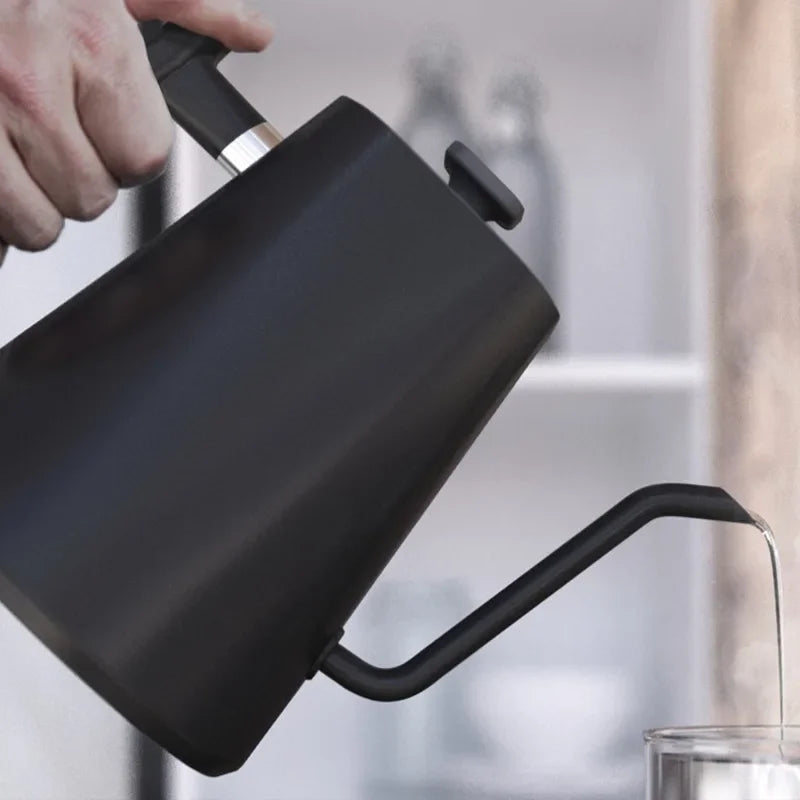 Electric Gooseneck Kettle Quick Heating Stainless Steel Pour-Over 1L 1200W Coffee Tea Pot for Hotel Household Coffee Product