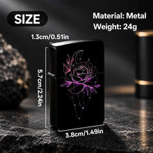 Neon Glow Crescent Moon Rose Lighter, Aesthetic Magenta Line Art Celestial Floral Pattern, Delicate Hangingcharm Decor, Stylish Portable Accessory For Daily Use, Gifting, Outdoor Camping And All Occasions, Smooth Touch A Humo