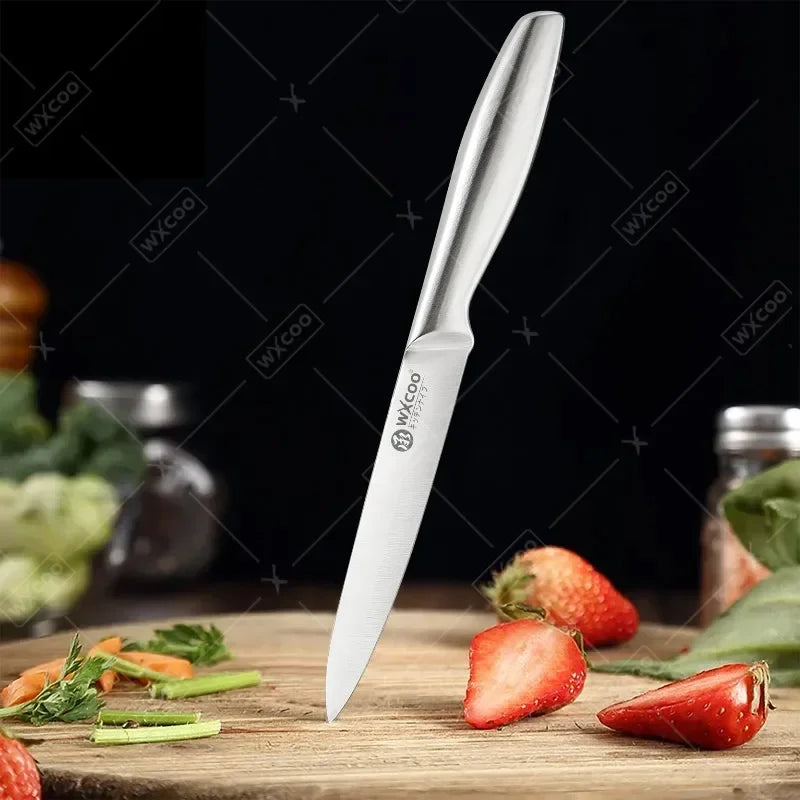 WXCOO Professional Scissor Set Stainless Steel Kitchen Knives BBQ Meat Cutting Japanese Santoku Knife Kitchen Supplies