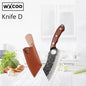 WXCOO Handmade Forged Knife Butcher Cleaver Knife Meat Cutting Japanese Kitchen Pork Bone Shaving Knives Boning Knife