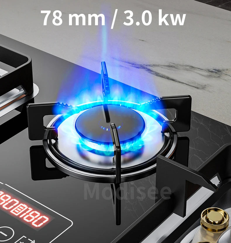 Built In Gas Hob 3 Burner Stove Dual Fuel LPG LNG Fierce Fire 3 Dual-Use Stoves For Household Kitchen High Pressure Fierce Flame