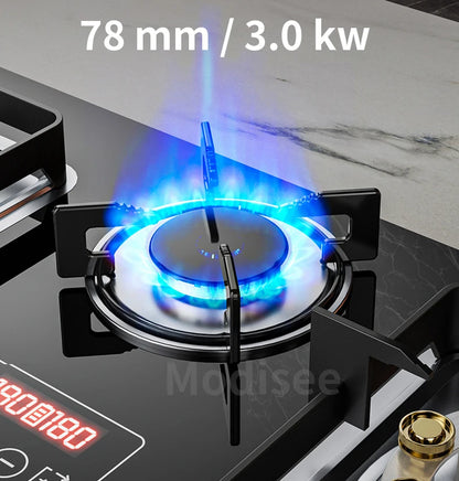 Built In Gas Hob 3 Burner Stove Dual Fuel LPG LNG Fierce Fire 3 Dual-Use Stoves For Household Kitchen High Pressure Fierce Flame