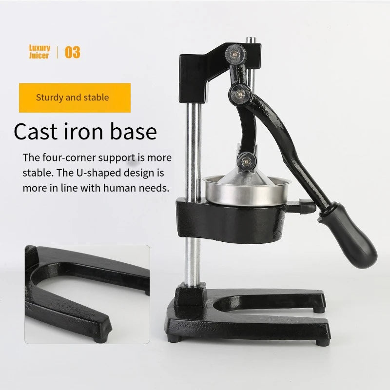 Household Kitchen Manual Juicer Multi-functional Cast Iron Machine Quick-disassembly Easy-to-clean Stainless Steel Fruit Press