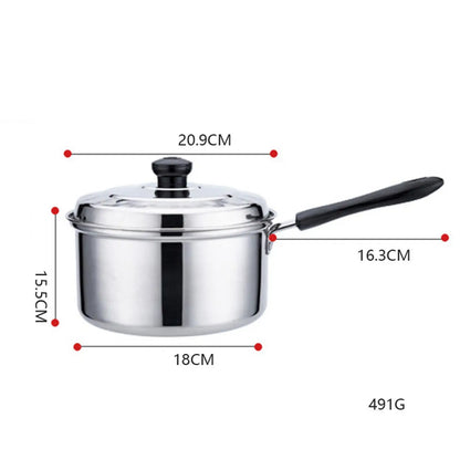 Nonstick Saucepan with Lid Stainless Steel Multipurpose Easy Clean Sauce Pan for Hotel Indoor Outdoor Hiking Teahouse Restaurant