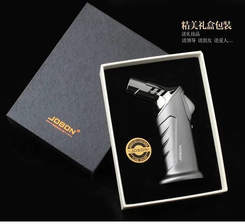 JOBON-Portable Cigar Lighter, Blue Flame, Direct Injection, High-end Cocktail Smoke Lighter, Home Outdoor Airbrush Men's Gadget