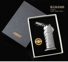 JOBON-Portable Cigar Lighter, Blue Flame, Direct Injection, High-end Cocktail Smoke Lighter, Home Outdoor Airbrush Men's Gadget