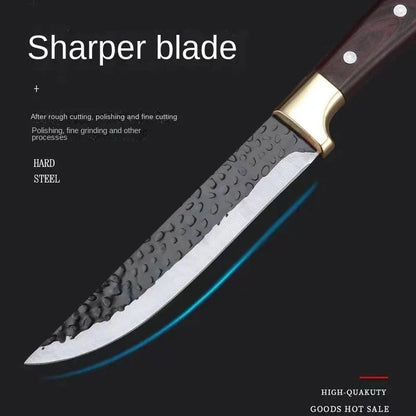 1pc Hand-Forged Stainless Steel Slaughter Knife, Sharp Bone-Removing Knife for Pig Sheep, Small Kitchen Butcher Knife Knives