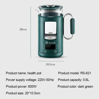 Health Pot Multifunction Electric Kettle With Temperature Control Water Boiler 600ml Mini Electric Kettle Smart Portable Tea Pot