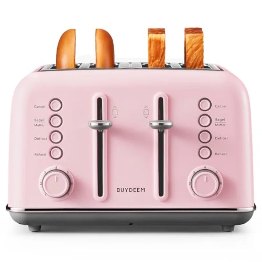 DT620 Toaster Extra Wide Slots Retro with High Lift Lever Bagel and Muffin Function Removal Crumb Tray 7-Shade Settings