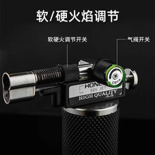 HONEST Double Flame Welding Gun Gas Torch Lighter Safety Lock Switch Jet Fire Open Fire Switching BBQ Kitchen Cigar Lighters