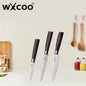 WXCOO Santoku Butcher Carving Knife Japanese Kitchen Knives High Carbon Steel Knife Set Fruit Bread Meat Cleaver Boning Knife