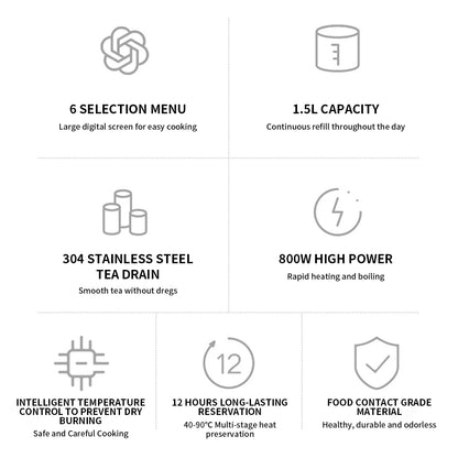 NEW MIJIA Multifunctional Health Pot Electric kettle N1 Household Appliances 800W 304 Stainless Steel Heat Preservation -CN