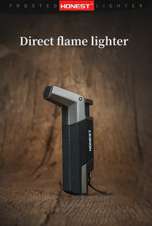 New Metal Cigar Lighter Windproof Flame Turbo Lighter Welding Torch Butane Gas Cigar Lighters Gift Spray Gun Kitchen Outdoor BBQ