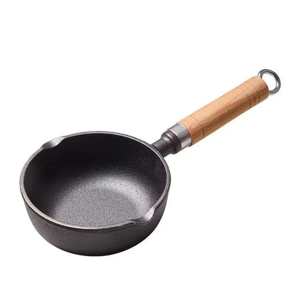 Nonstick Mini Sauce Pan Small Soup Pot Milk Pan Wooden Handle Hot Oil Pan Butter Melting Pot Cooking Saucepan with Pour Spout