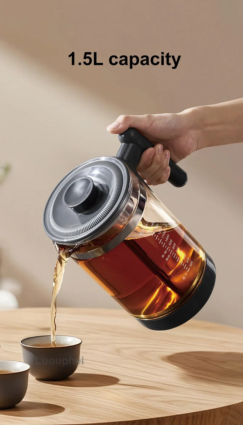 220V Health Kettle Temperature Control Pu'er Steam Teapot Baby 72h Constant Temperature Glass Milk Pot 1.5L Electric Kettle