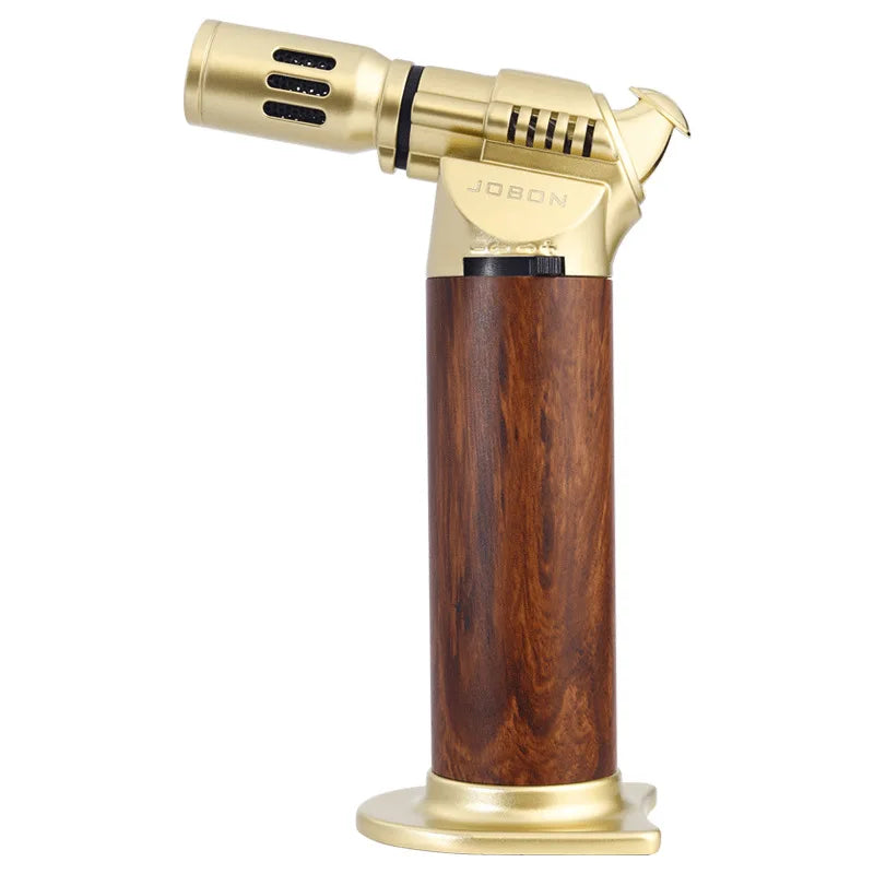 JOBON Four Flames High Power Welding Gun Turbine Butane Gas Torch Lighter Safety Lock Switch Outdoor BBQ Kitchen Cigar Lighters