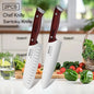 WXCOO 1-5pcs Professional Kitchen Knife Set Ultra Sharp Chef's Knife Meat Cleaver Fruit Slicing Stainless Steel Cutting Board
