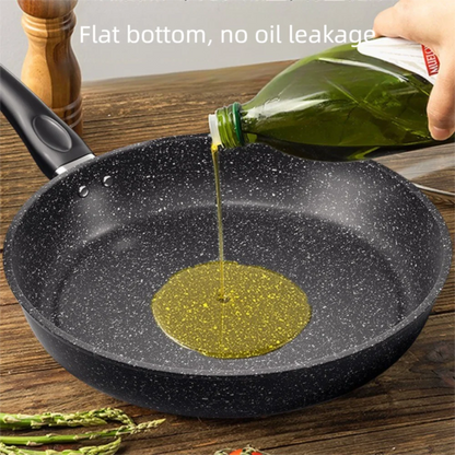 22/24/26/28cm Steak Frying Pan with Glass Lid Stone Skillet Cookware Muliti-Purpose NonStick Kitchen Cooking Tools