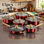 13pcs Tri-Ply Stainless Steel Cookware Set with Lids, Pots And Pans Kitchen Set, Induction-Ready, Pots And Pans Set, Induction