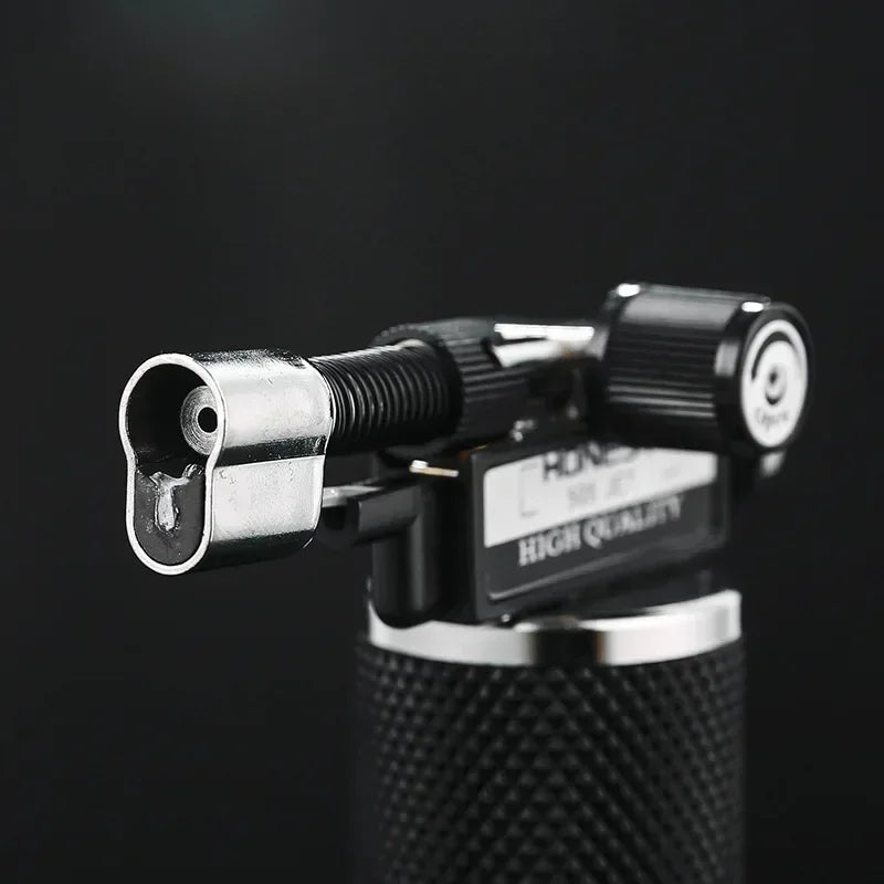 HONEST Double Flame Welding Gun Gas Torch Lighter Safety Lock Switch Jet Fire Open Fire Switching BBQ Kitchen Cigar Lighters
