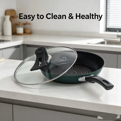 Cast Iron Skillet with Lid, Non-Stick, Non-Coated, Oil-Retaining, Suitable for Home Use, Steak Frying Pan, Pancake Pan, Small Pan, Special Pan for Hand-Grabbed Pancakes
