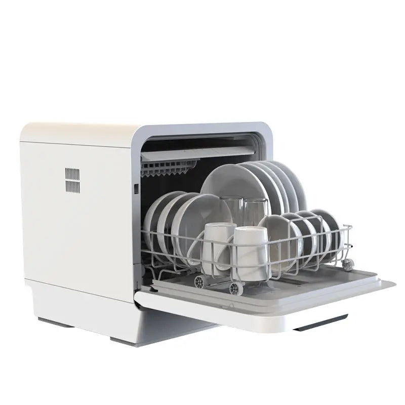 8 Sets Compact Built-in Stainless Steel Electric Dishwasher Customized Integrated  Dishwashing Machine Black Household Hotel