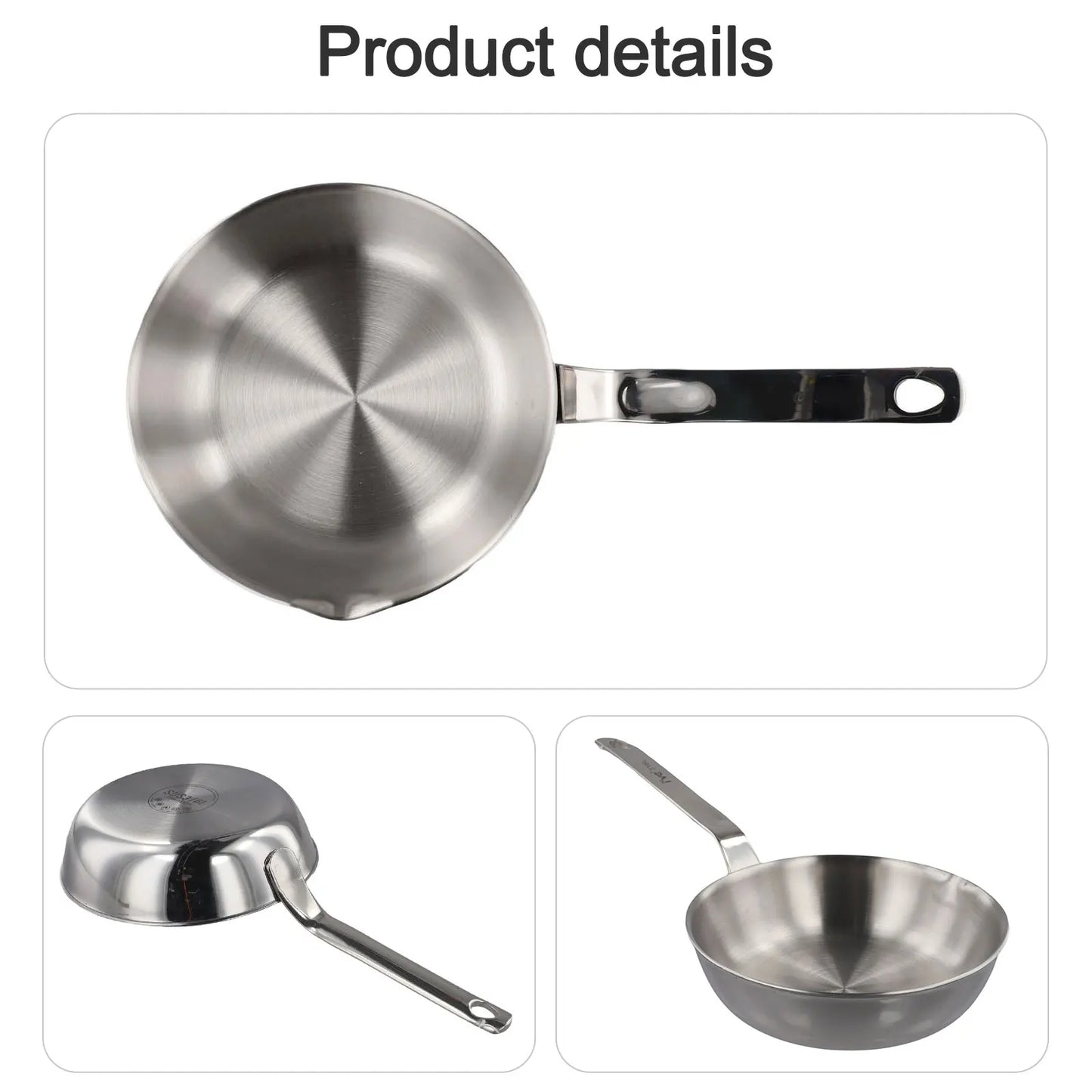 Mini Frying Pan 316 Stainless Steel Omelet Pan Frypan Pot Fried Eggs Sauce Pan Mini Skillet For Butter Kitchen Cookware