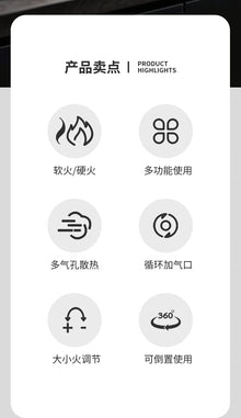 HONEST High Temperature Welding Gun 2 Types Of Flames Butane Gas Turbine Torch Lighter Outdoor BBQ Kitchen Cigar Lighters Gadget