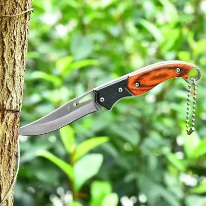 Portable Pocket Folding Knife, Metal Material, Fruit Survival Folding Knife for Outdoor Use, Hand Tool, Keychain, Accessories