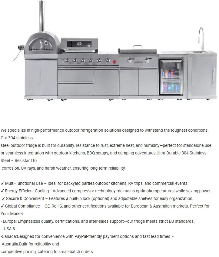 Electric Wine Cooler Outdoor Refrigerator&wine Fridge Integrated Machine