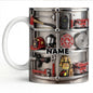 Fireman Custom Name Ceramic Mug Firefighter Themed Coffee Cup Personalized Gift for Fire Department